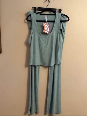 YITTY Sage Green Tank & Wide-Leg Pajama Set